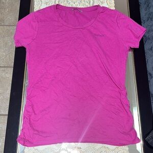 Bench hot pink ruched short sleeve t-shirt